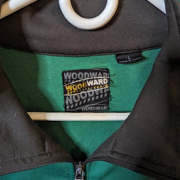 Vintage Camp Woodward Green Gray Track Jacket size Large - Picture 3 of 6